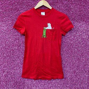 RIPNDIP Lord Nermal Break Yo Self Alien Red T-Shirt Extra Small